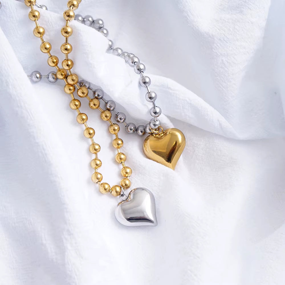 Stainless Steel Heart Necklaces for Women