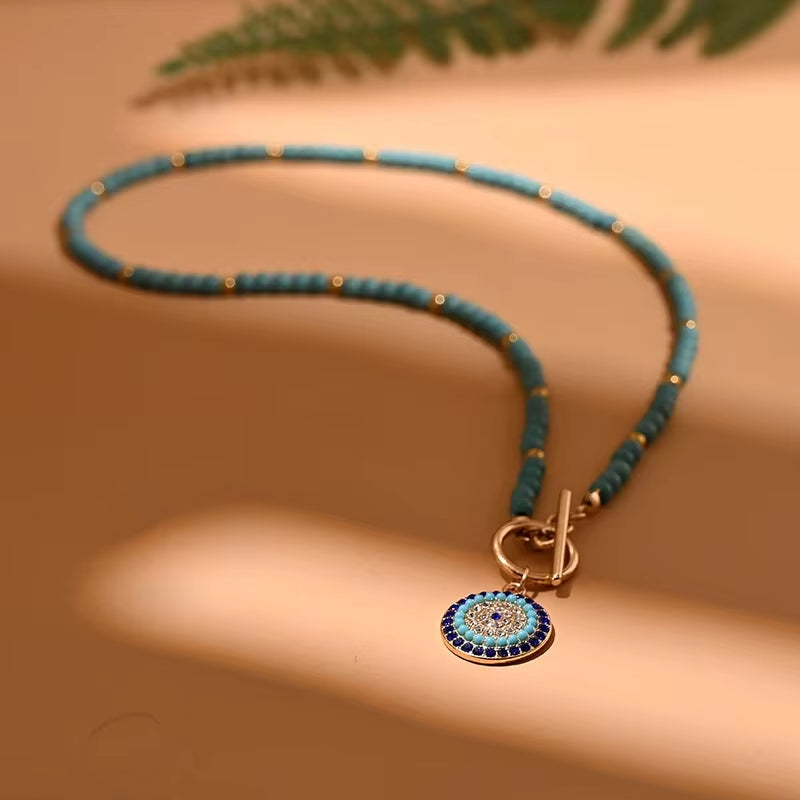 4Mm Colorful Stone Choker Necklace for Women