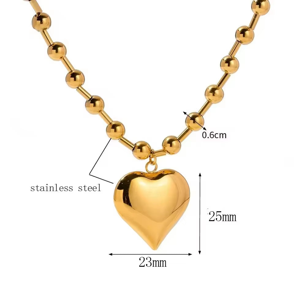 Stainless Steel Heart Necklaces for Women