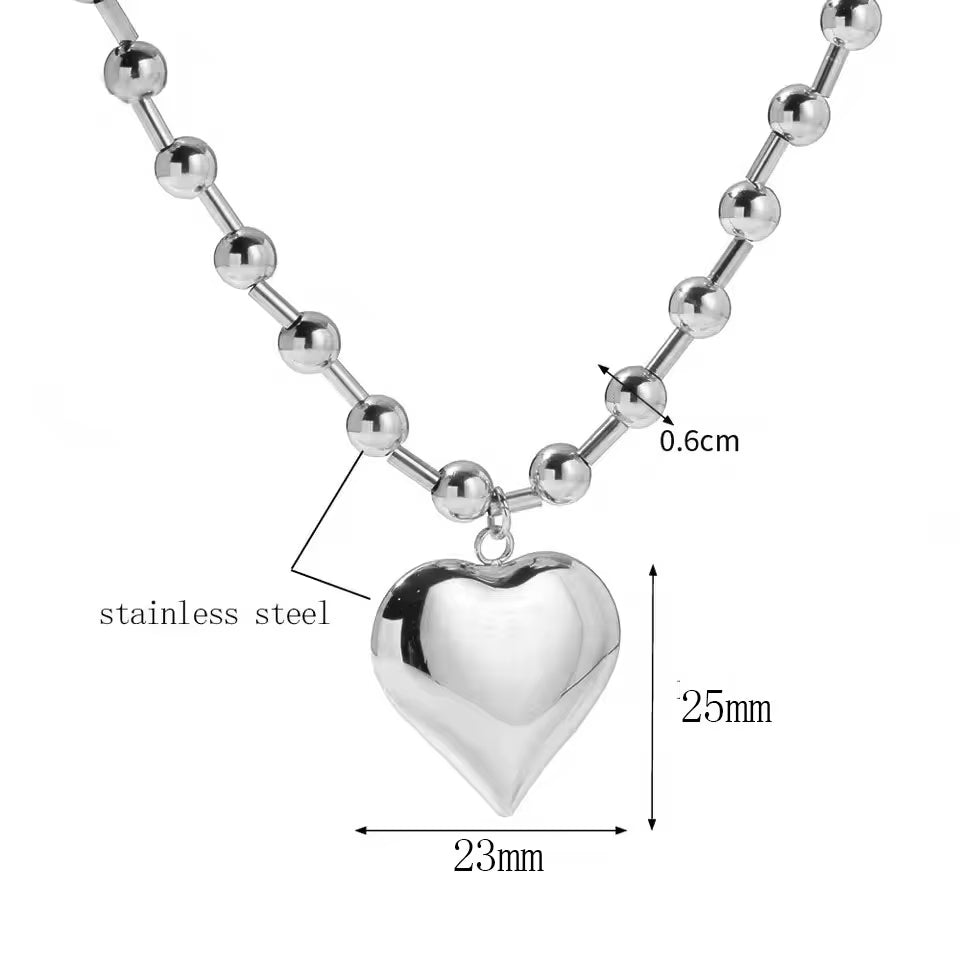 Stainless Steel Heart Necklaces for Women