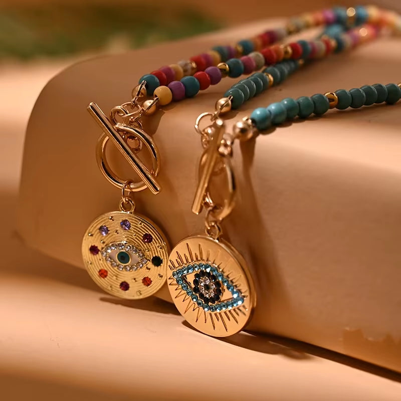 4Mm Colorful Stone Choker Necklace for Women