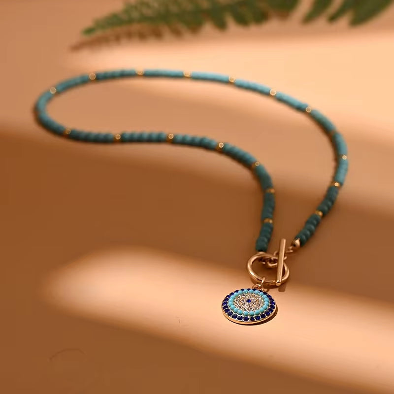 4Mm Colorful Stone Choker Necklace for Women