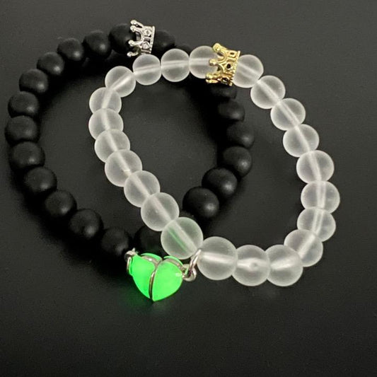 Light up Magnet Lover Bracelets,2Pcs